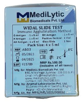  Widal Test 4x5 ML (Aquagem)